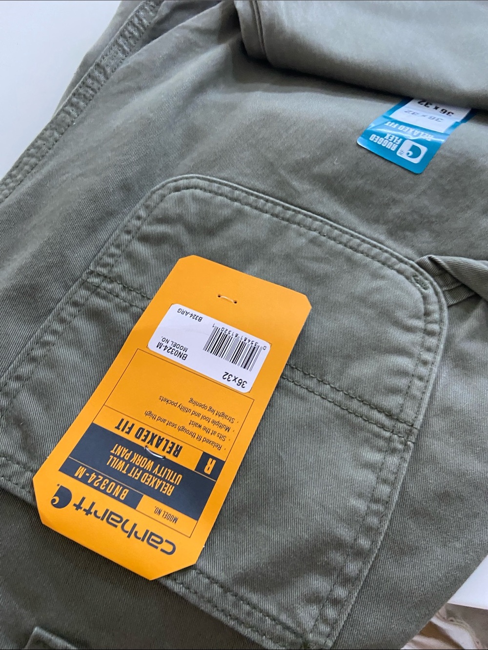 Carhartt Olive Green Relaxed Fit Work Pants - Picture 14 of 16